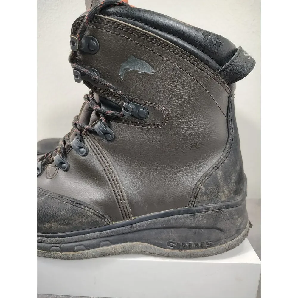 Simms Tributary Wading Boots Mens 11 Basalt Felt Sole Fly Fishing Waterproof EUC